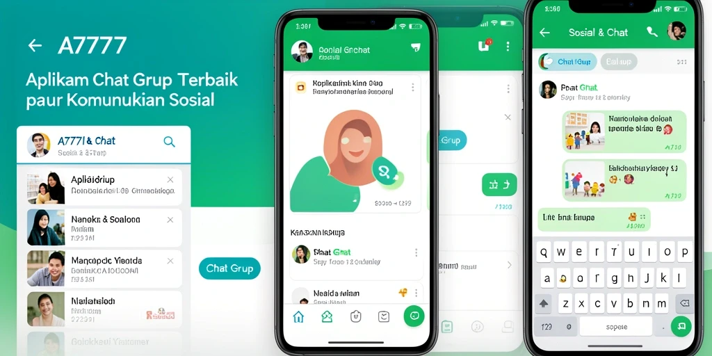Antarmuka A7777 yang ramah pengguna dan fungsionalitas Chat Grup.