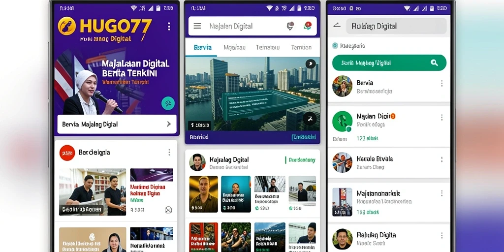 Tampilan antarmuka HUGO77 yang menarik dan informatif.