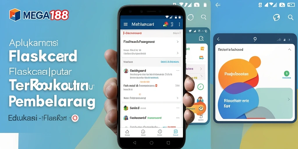 Antarmuka mengagumkan dari aplikasi Flashcard MEGA188.