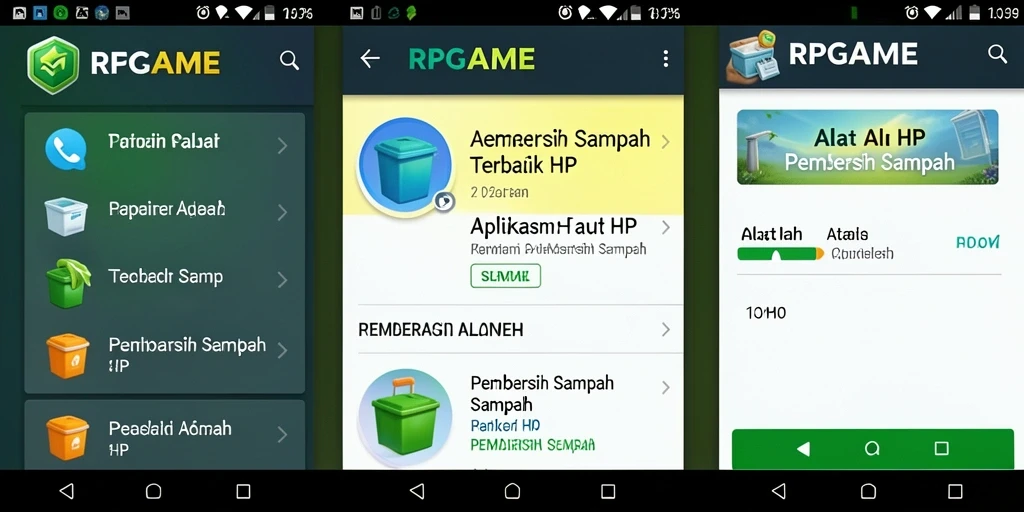 Tampilan utama RPGAME dengan fungsi pembersihan yang intuitif.