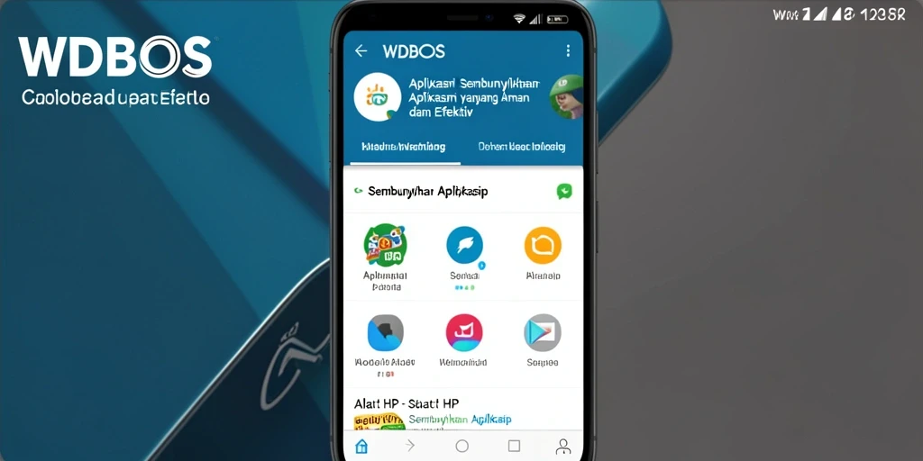 Tampilan antarmuka WDBOS yang sederhana dan efektif untuk menyembunyikan aplikasi.